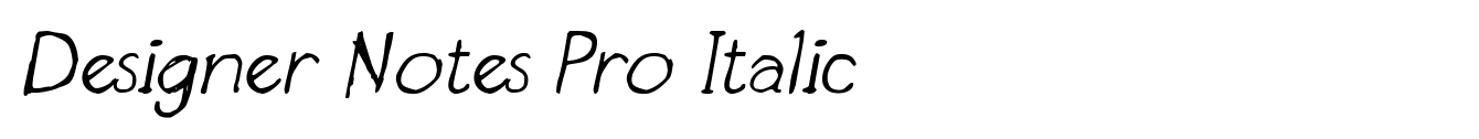 Designer Notes Pro Italic